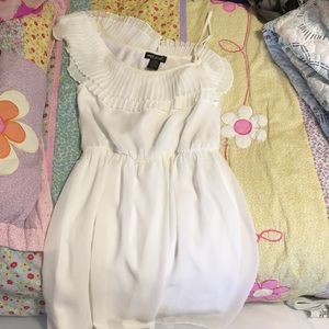 White dress one shoulder